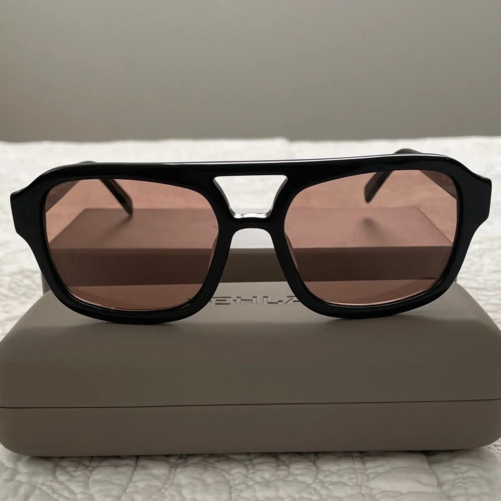 VEHLA DIXIE - BLACK/TOFFEE Sunglasses Brand New in Box with Plastic - Picture 4 of 6